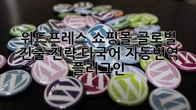 워드프레스 쇼핑몰, 글로벌 진출 전략! 다국어 자동번역 플러그인