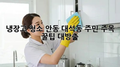 냉장고 청소, 안동 대석동 주민 주목! ✨ 꿀팁 대방출