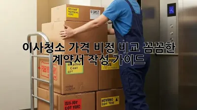 이사청소 가격 비정 비교: 꼼꼼한 계약서 작성 가이드