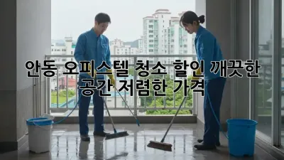 안동 오피스텔 청소 할인: 깨끗한 공간, 저렴한 가격!